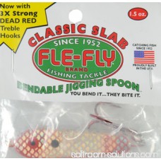 Fle-Fly Classic Slab Jigging Spoon, 1.5 oz, Red 550265791